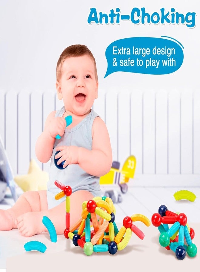 PLUSPOINT Magnetic Building Sticks and Balls Set | Educational STEM Toy for Kids 3+ Years | Creative Construction Toy for Boys & Girls | Multicolor (36 PCS, 36, Count) - Image 3